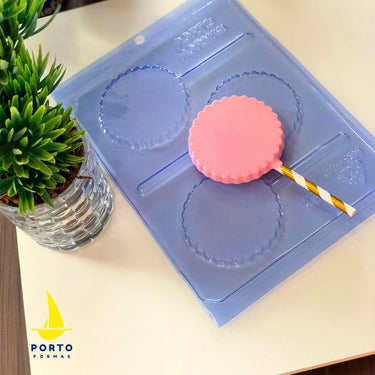 Forma Linha Simples – Acetato - Pirulito Babadinho – PF157